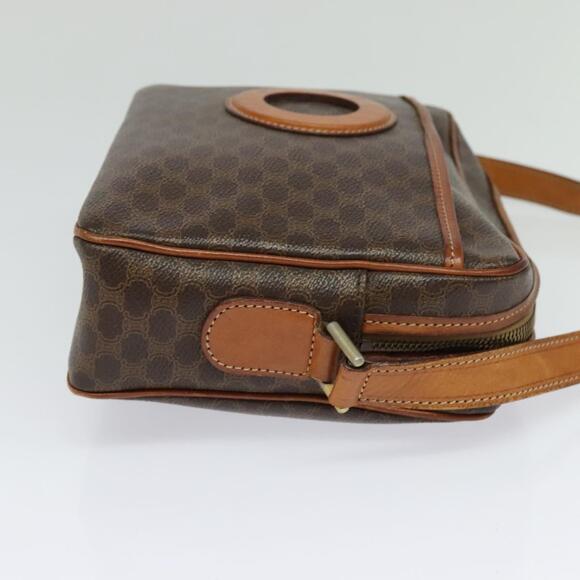 CELINE Macadam Canvas Shoulder Bag Pvc Leather Brown Gold - Picture 5 of 12